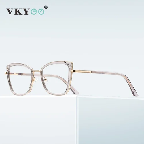 VKYEE, nuevo diseño Simple de marco de mariposa, gafas ópticas antiluz azul para mujer, gafas de lectura que se pueden personalizar con prescripción
