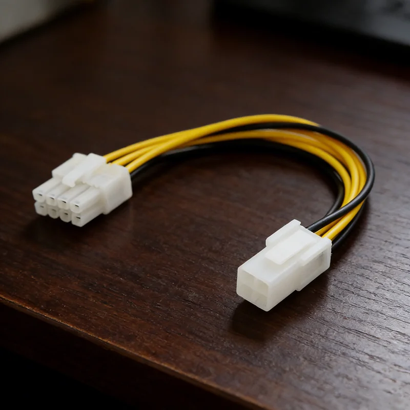 

1/5/10PCS 4 Pin To 8 Pin CPU Power Converter Cable Lead Adapter 4Pin To 8pin Office Supplies 20cm