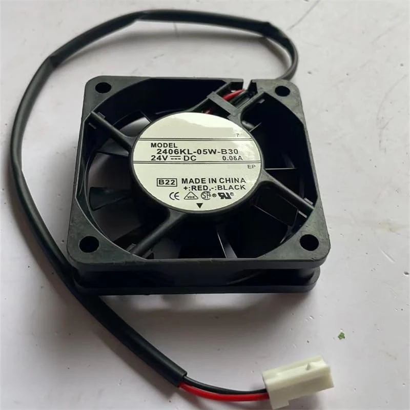 6015 6CM 2406KL-05W-B30 24V 0.08A 2-Wire Inverter Fan 60 * 60 * 15mm
