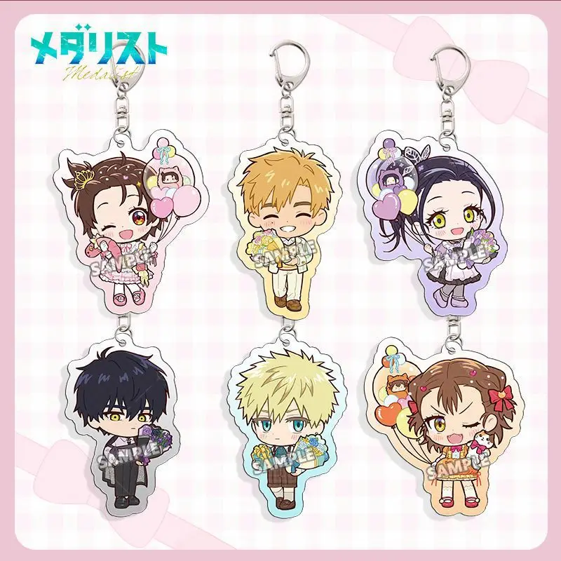 Llavero de acrílico con figura de Inori Yuitsuka, medallista de oro del anime, y colgante de acrílico de Hikaru Kamisaki, juguetes de Rioh Sonidori, regalo.