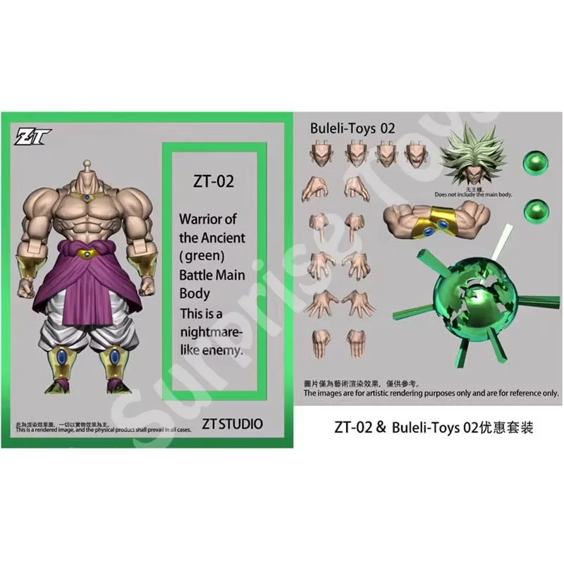 ZT Studio Broly Figuur Dragon Ball Super Saiyan Broly 10 Inch Warrior Of The Ancient Anime Action Figure Model Speelgoed Geschenken