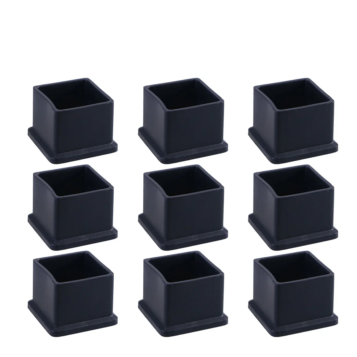 

50pcs Furniture Feet Covers Soft Rubber Anti Scratch Noise Free Chair Leg Caps Square Pads Table Protectors Floor Wooden