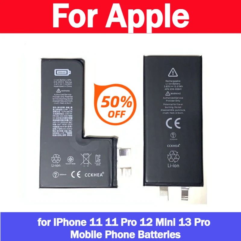 

For Apple Battery Cells with Ultra-large Capacity for IPhone 11 11 Pro 12 Mini 13 Pro Mobile Phone Batteries