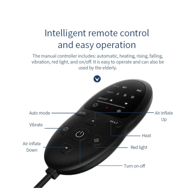 Electric Lumbar Traction Device: RGB Light Therapy + Airbag Adjustment, Spinal Support & Back Massage Waist Massager Waist Relax