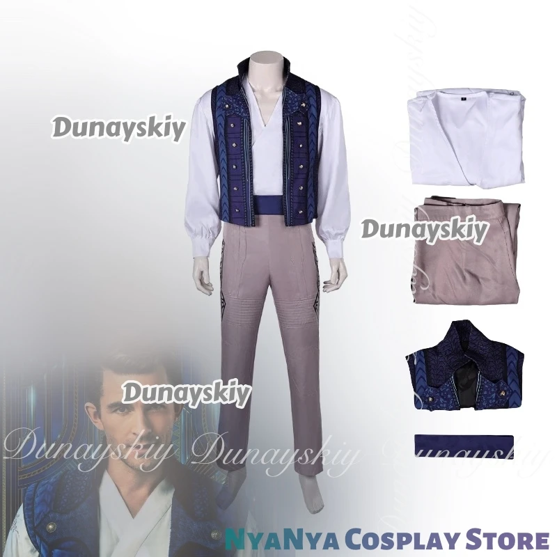 Wicked: parte uno película Fiyero Prince Cosplay Helloween con la Chaqueta corta azul con la camisa blanca Cosplay disfraz traje completo
