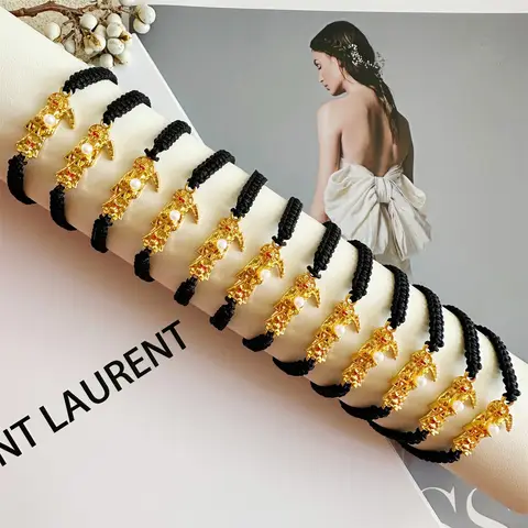 12PCS Holy Death's Bracelet, Rosary Style. Collar de la Santa Muerte estilo Rosario The God of Death Prayer Bracelets Christmas