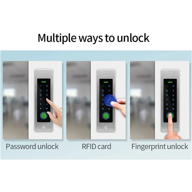 

BNVN-Embedded Waterproof Metal Fingerprint Access Control Keypad 125Khz Reader Controller Security Protection Door Opener