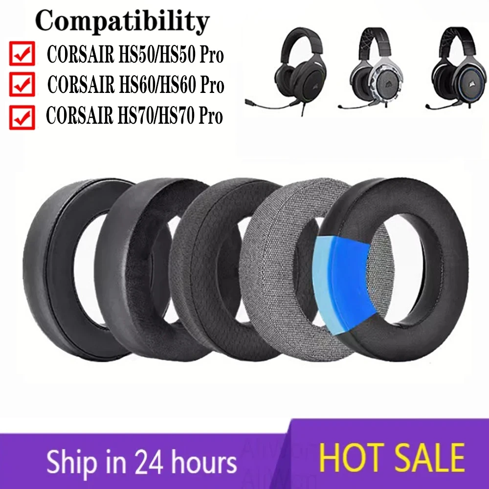 HS50 Pro Ear Pad For Corsair HS60 Pro HS70 Pro Headset Gaming Replacement Headphones Memory Foam Earpads Foam Ear Pads Head beam