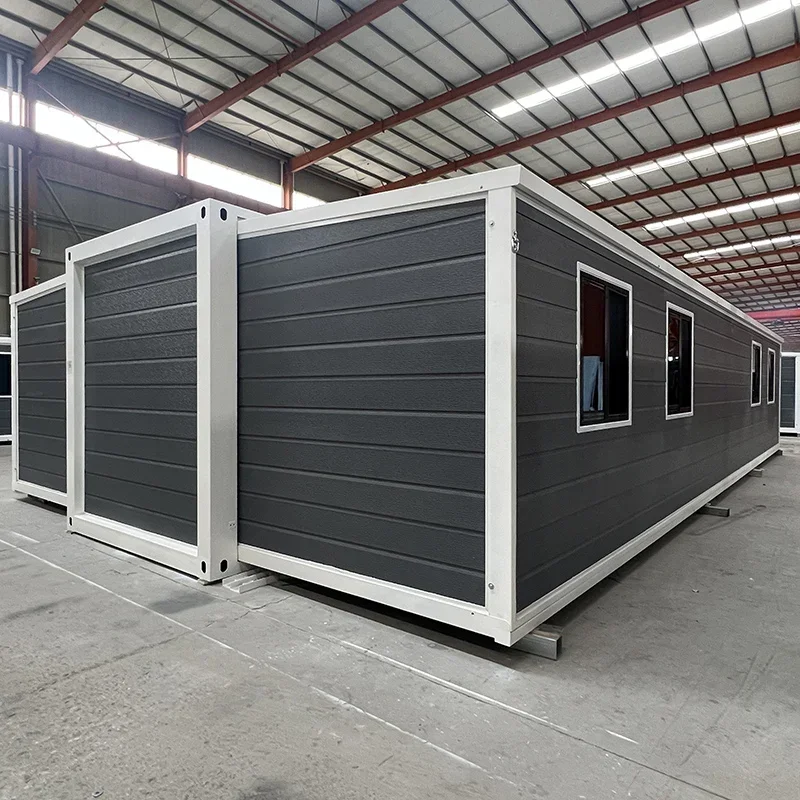 40FT Extendable Container House for Coffee Shop Prefabricated Flat Pack Wooden Structure Expandable Design for Hotel Use Kiosk