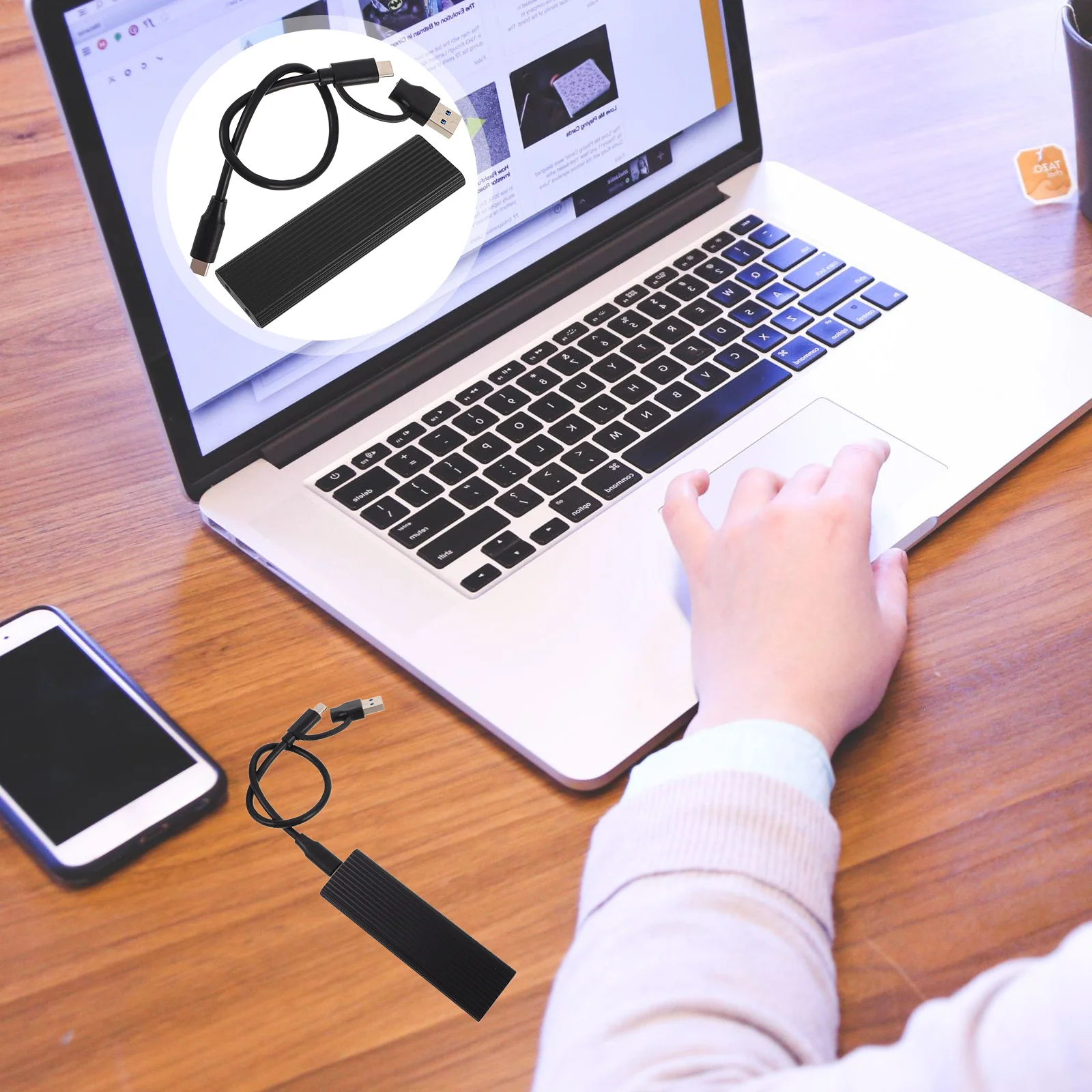 

1 комплект Nvme M.2 SSD-корпус USB C 3,1, двойной протокол, внешний адаптер твердотельного накопителя, 2 считывателя, поддержка отделки