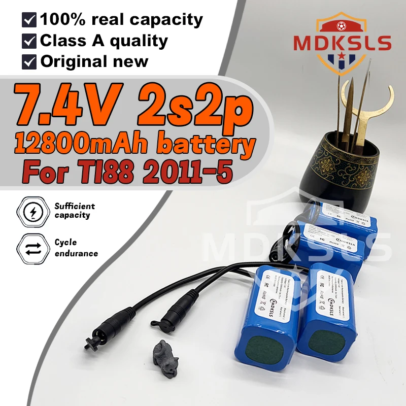 

Nev 7.4V 2S2P Fishing Bait Boat 2800-12800mAh Battery For T188 T888 2011-5 V007 C18 H18 So on Remote Control RC Boat Parts18650