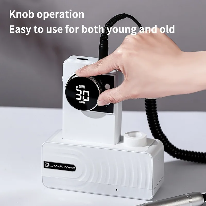 Women Nail Drill Machine Shocker Electric Nail Sander Small Professional Nails Equipment Rechargeable Manicure Cutter Machines