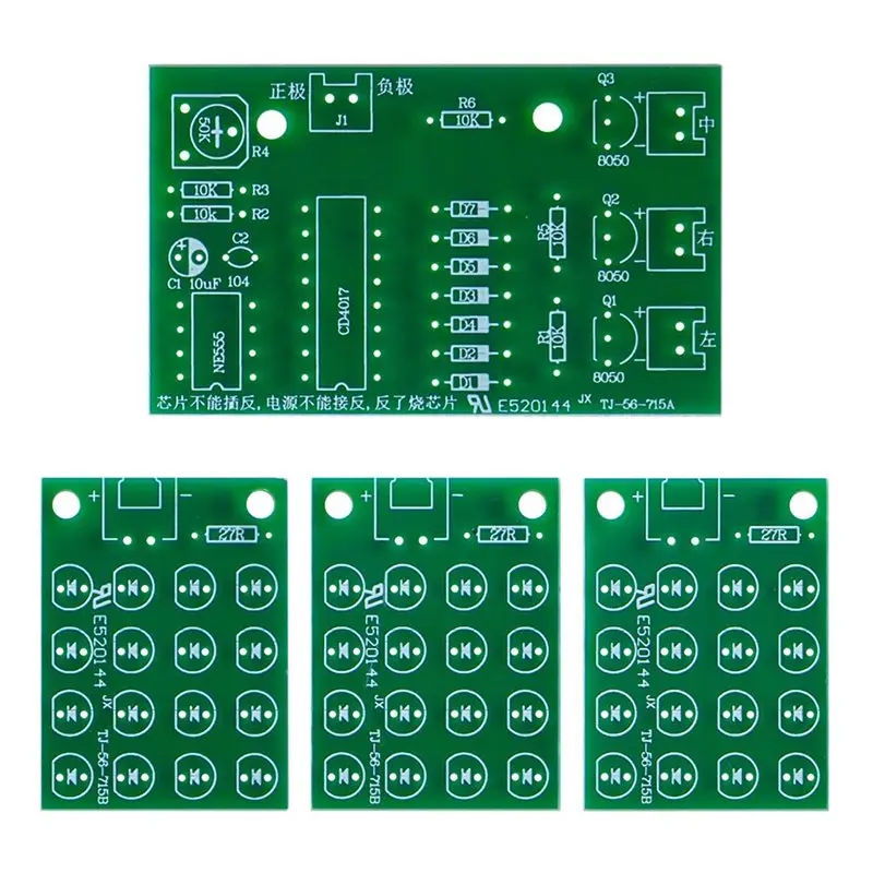 NE555 LED Strobe Light Kit- DIY Electronic Welding Practice Kit Featuring Red, White And Blue Flashing Leds-Alert Light Module