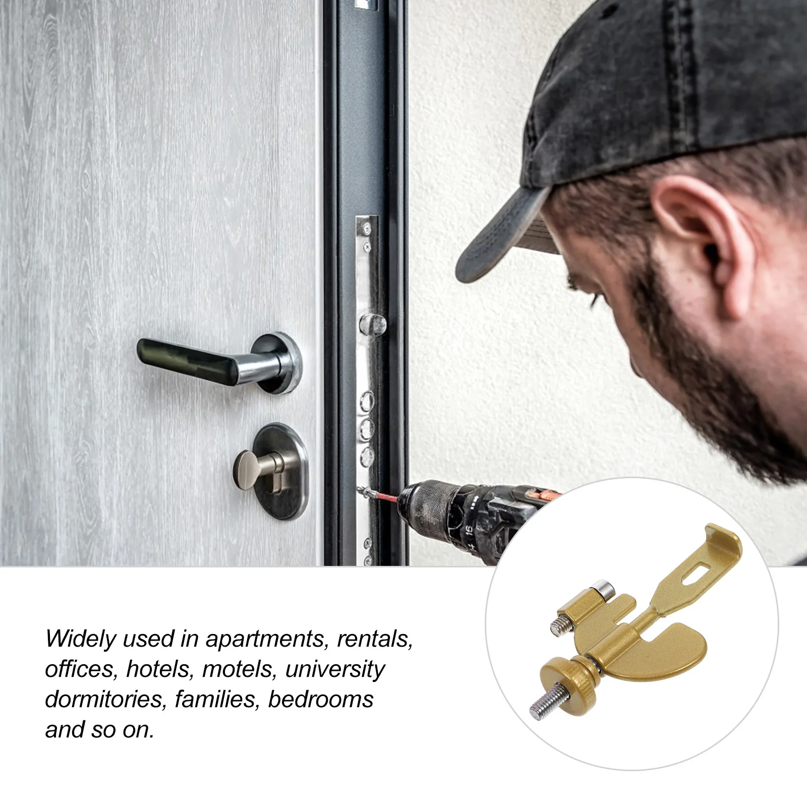 

Portable For Travelers Stoppers Locks From Inside Apartment Home Bedroom Hotel Room Devices Security Locks Travel Essentials