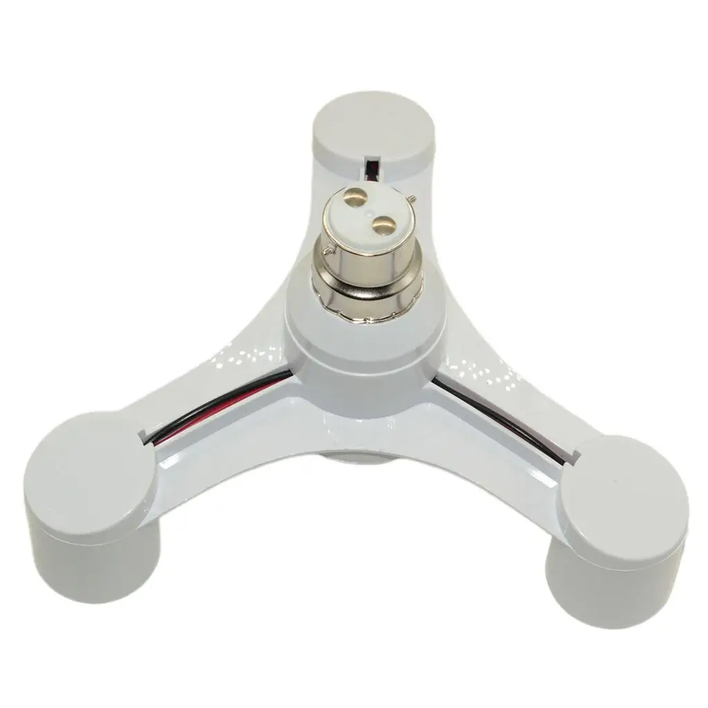 Convertitore per lampadina a LED con divisore per presa da 3 in 1 da B22 a E27
