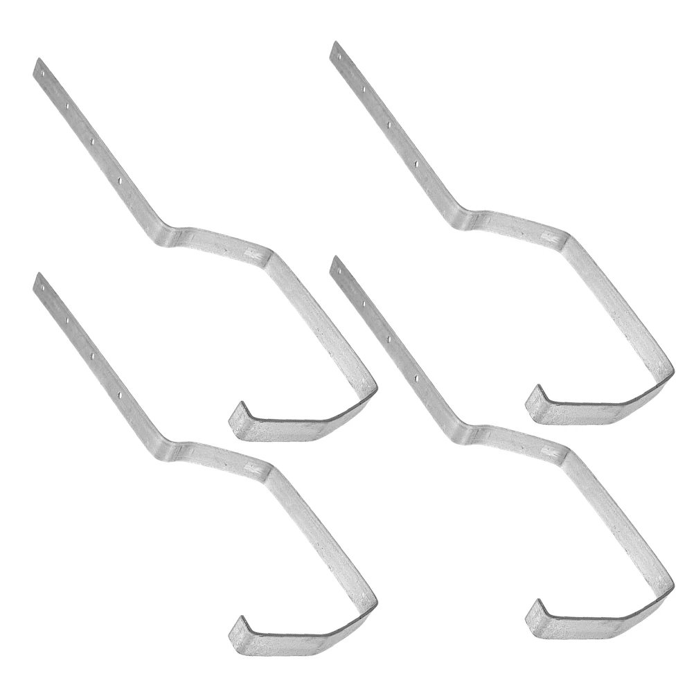 

4 pcs Heavy Duty Support Sturdy Metal Roof Gutter Racks Drainage System Brackets Prevent Sagging Weather Resistant Durable Iron