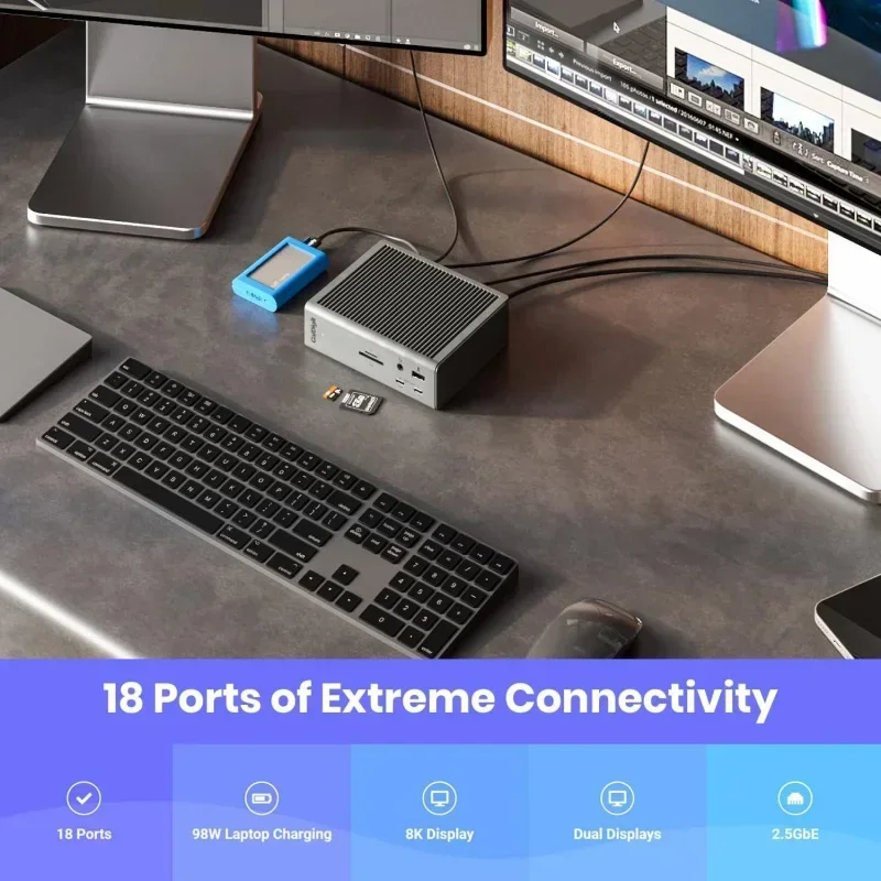 CalDigit TS4 Thunderbolt 4 ドック用 - 18 ポート、98W 充電、40Gb/s