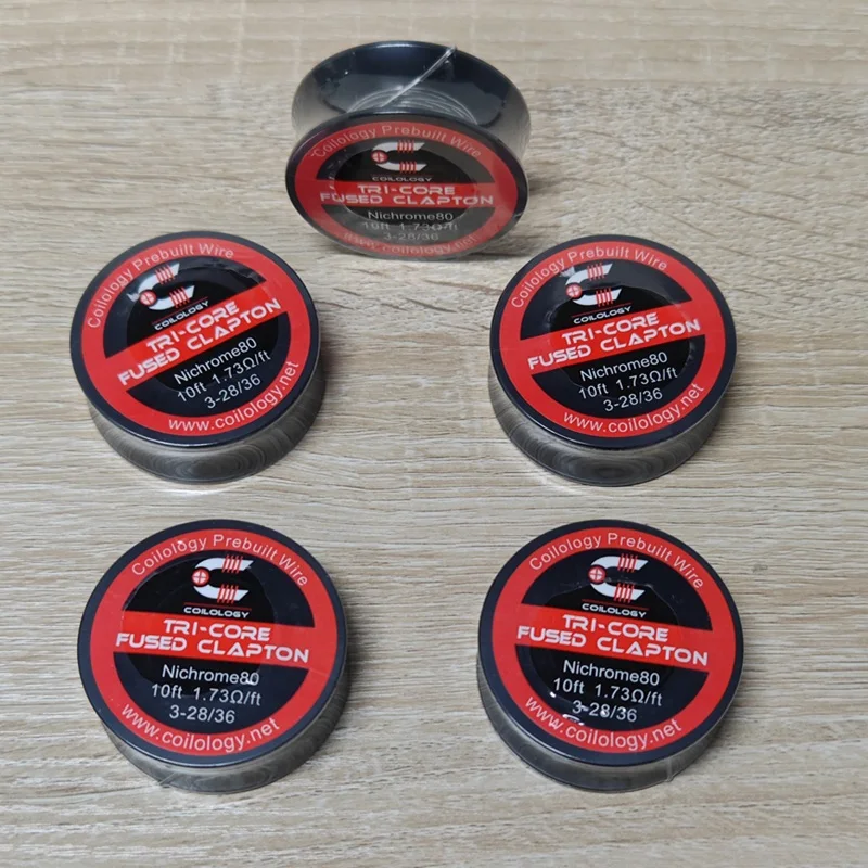Coilology Tri-Core Fused Clapton NI80 1.73ohm Vape Bobini 10 Feet Isı Teli Direnç Teli Rta Tankı RDA Atomizer Aksesuarı için