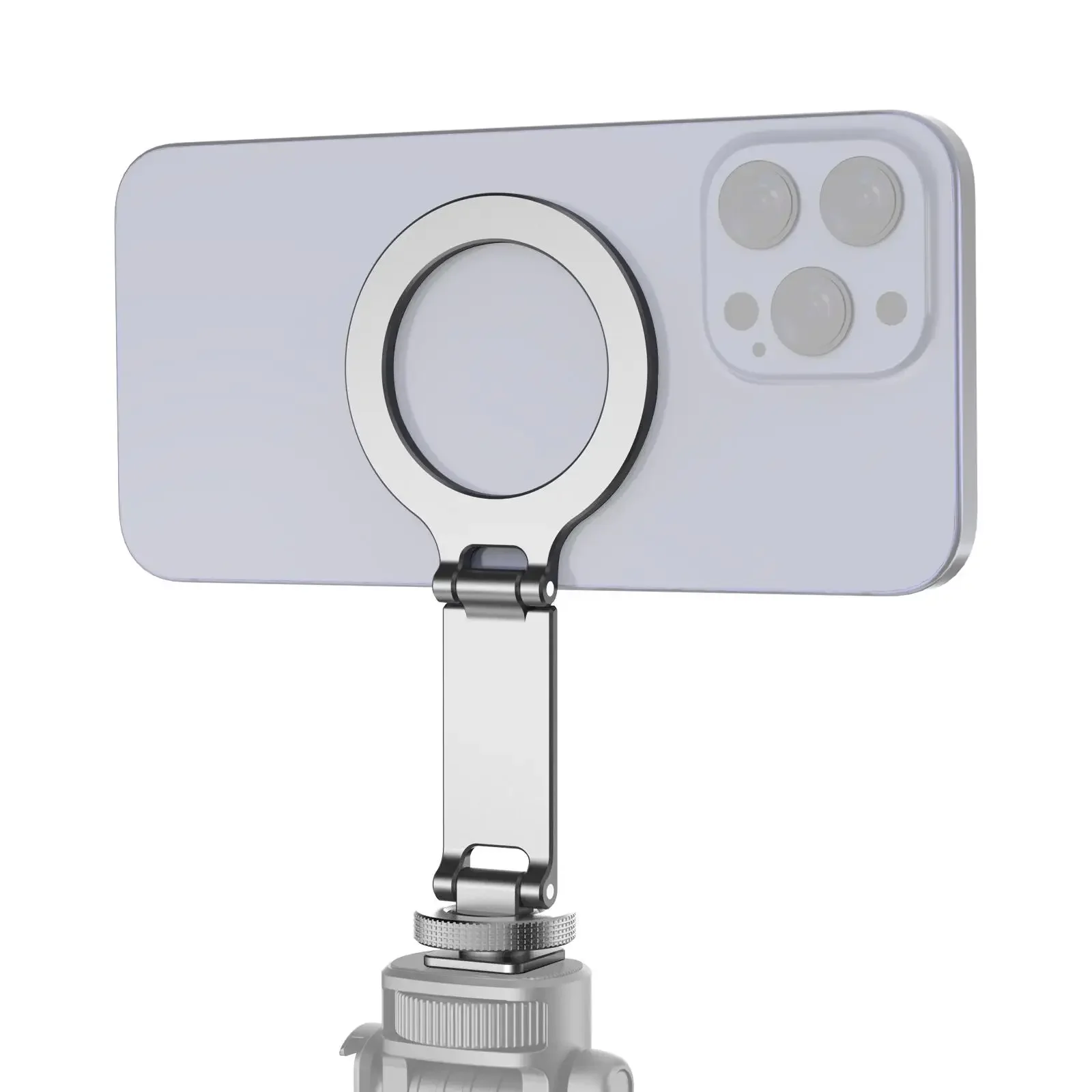 

Magnetic Phone Holder Mount Folding Cold Shoe Phone Holder Horizontal Vertical Shooting For Camera Monitor Tripod