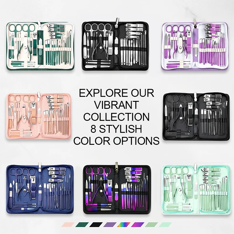 30PCS Manicure Set Pedicure Kit Professional Nail Clipper Set Stainless Steel Manicure Kit Nail Kit with Storage Box for Family - view 6