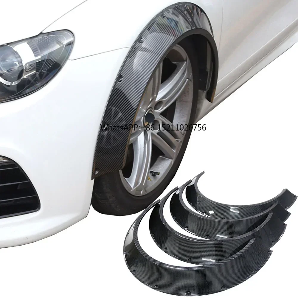 

Modified 2 piece Front + 2 Piece Rear Carbon Fiber New School Car Fender Wheel Arches Flares Extension protector