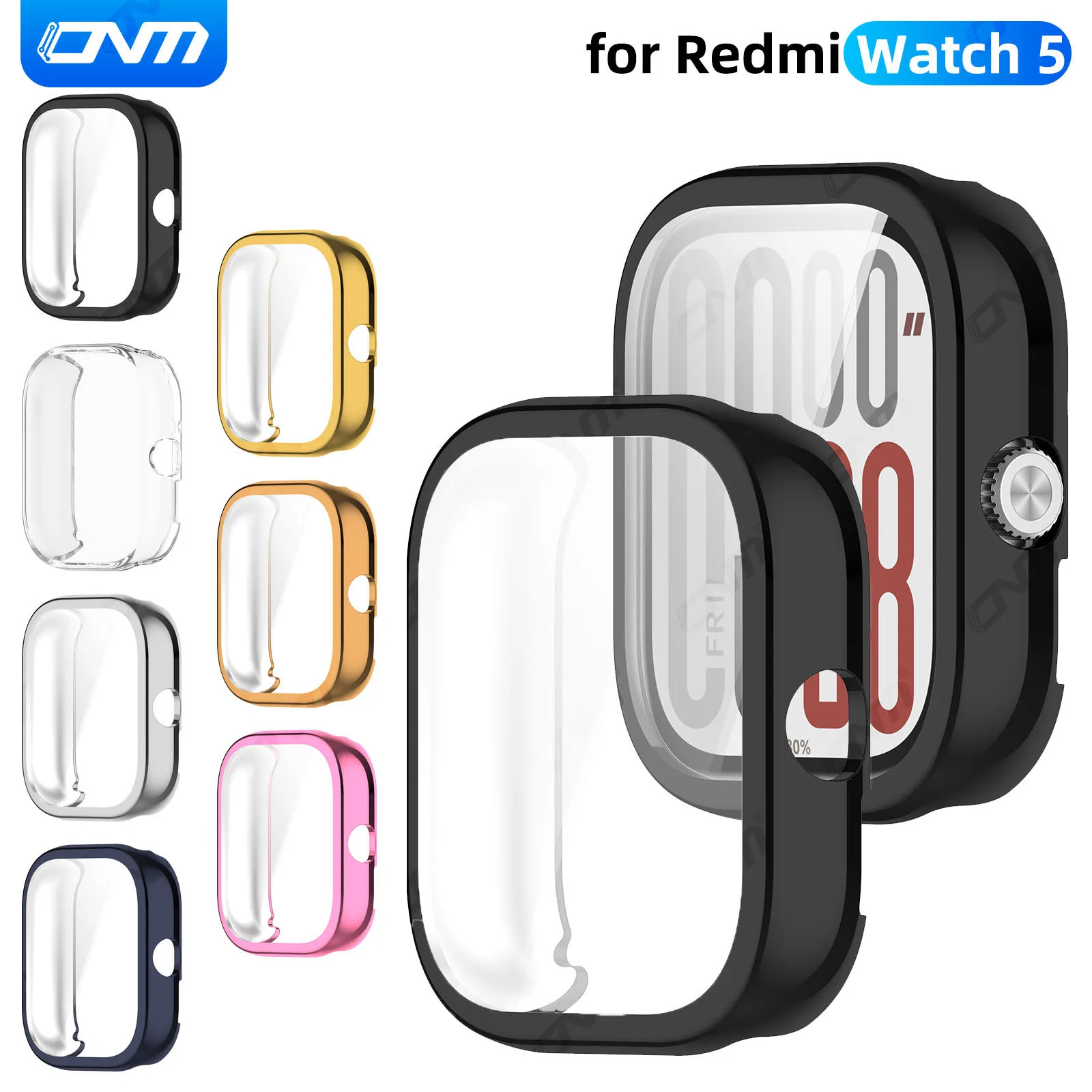 Watch Case for Xiaomi Redmi Watch 5 Full Coverage Screen Protector TPU Soft Protective Bumper for Redmi Watch5 Cover Accessories