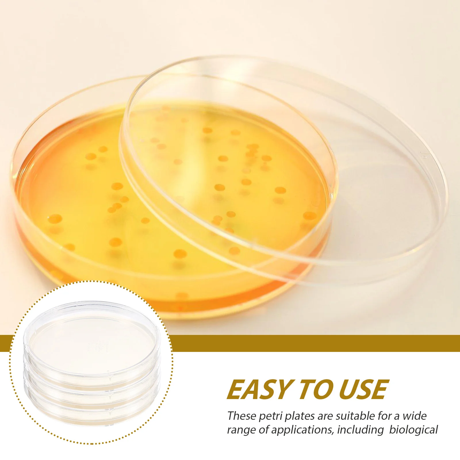 

10Pcs Lab Agar Plates Portable Prepoured Petri Dishes for Science Projects Experiment Supplies Laboratory Analysis