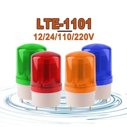 Luz LED giratoria de advertencia para LTE-1101J Industrial, faro rojo, amarillo, verde, azul, DC12/24V, AC110V, 220V con sonido/sin Zumbador