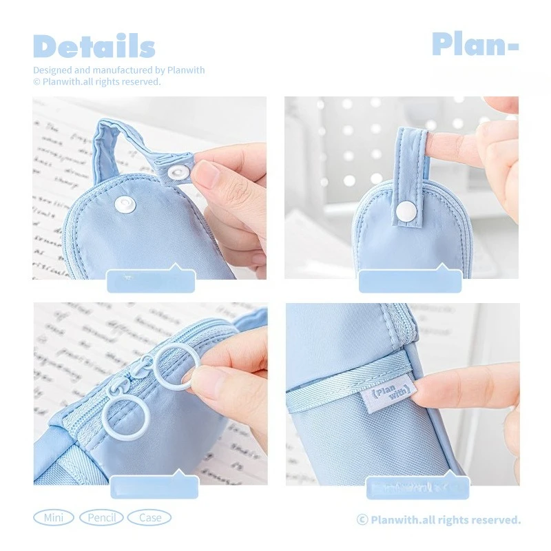 مقلمة صغيرة قابلة للطي ومحمولة وحامل أقلام قابل للتعليق ومنظم مكتب متعدد الوظائف للوازم المكتبية المدرسية