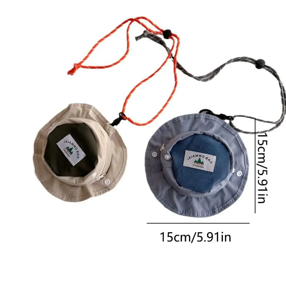 Adjustable Hat Shape Crossbody Bag with Snap Button Smooth Zipper Children's Purse Lightweight Personalized