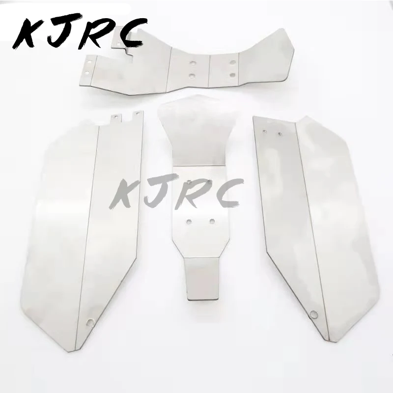 

1 Set Stainless Steel Metal Bumper Chassis Armor Protection Skid Plate For 1/10 RC Car Slash 4x4 dead mouse 727