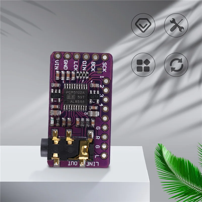 N89R PCM5102 I2S IIS Modulo decodificatore DAC audio digitale DAC stereo Convertitore digitale-analogico Modulo vocale per Raspberry Pi