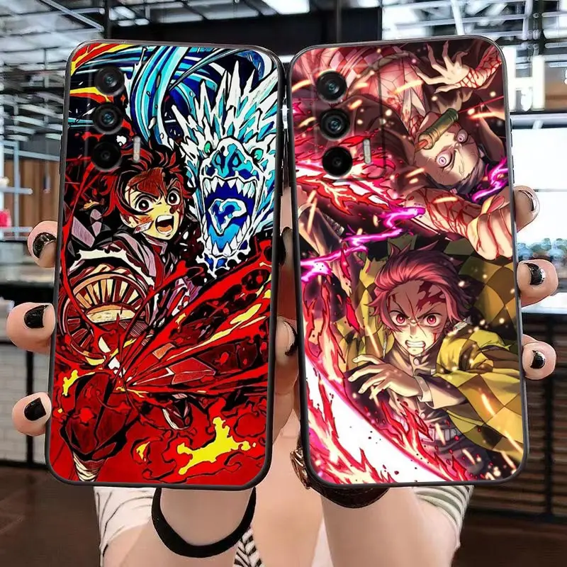 Anime Demon Slayer Tanjiro Funda Case For Realme GT 2 Pro Master Neo2 NARZO 50 50I 50A C35 C33 C31 C30 C21 C15 V25 Case Shell