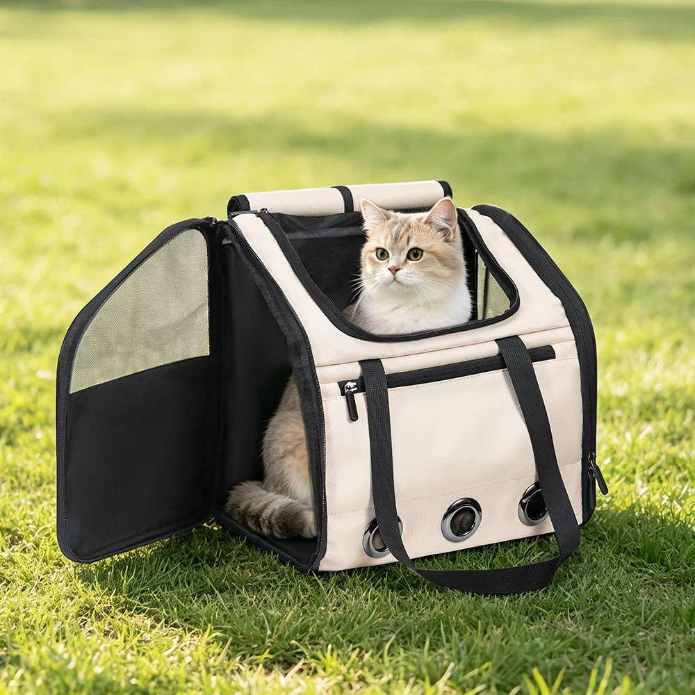 NEWBOLER Brompton Faltbare Fahrradtasche, Haustiertasche, tragbare Fahrrad-Fronttasche, faltbare Outdoor-Reisetasche für Katzen und Hunde – Detail 26