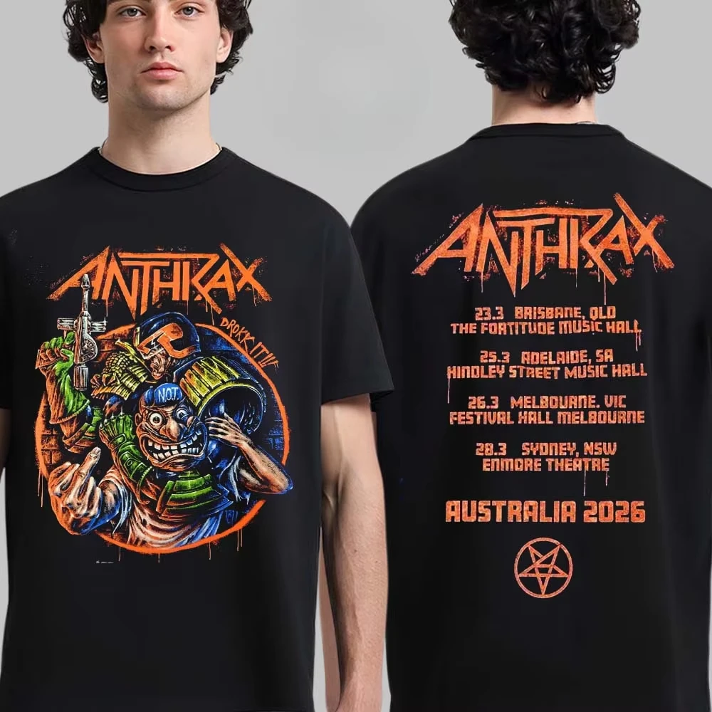 Anthrax State of Euphoria Tour Graphic Tee Retro Thrash Metal
