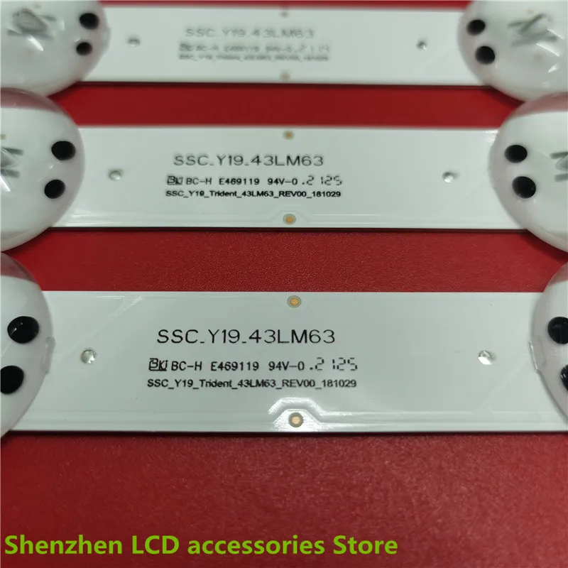 FOR 43''LGIT_Y19_43LM63_REV07 1F71B 43LM6300PLA HC430DU  42.3CM  5LED  6V 100%NEW  LED backlight strip