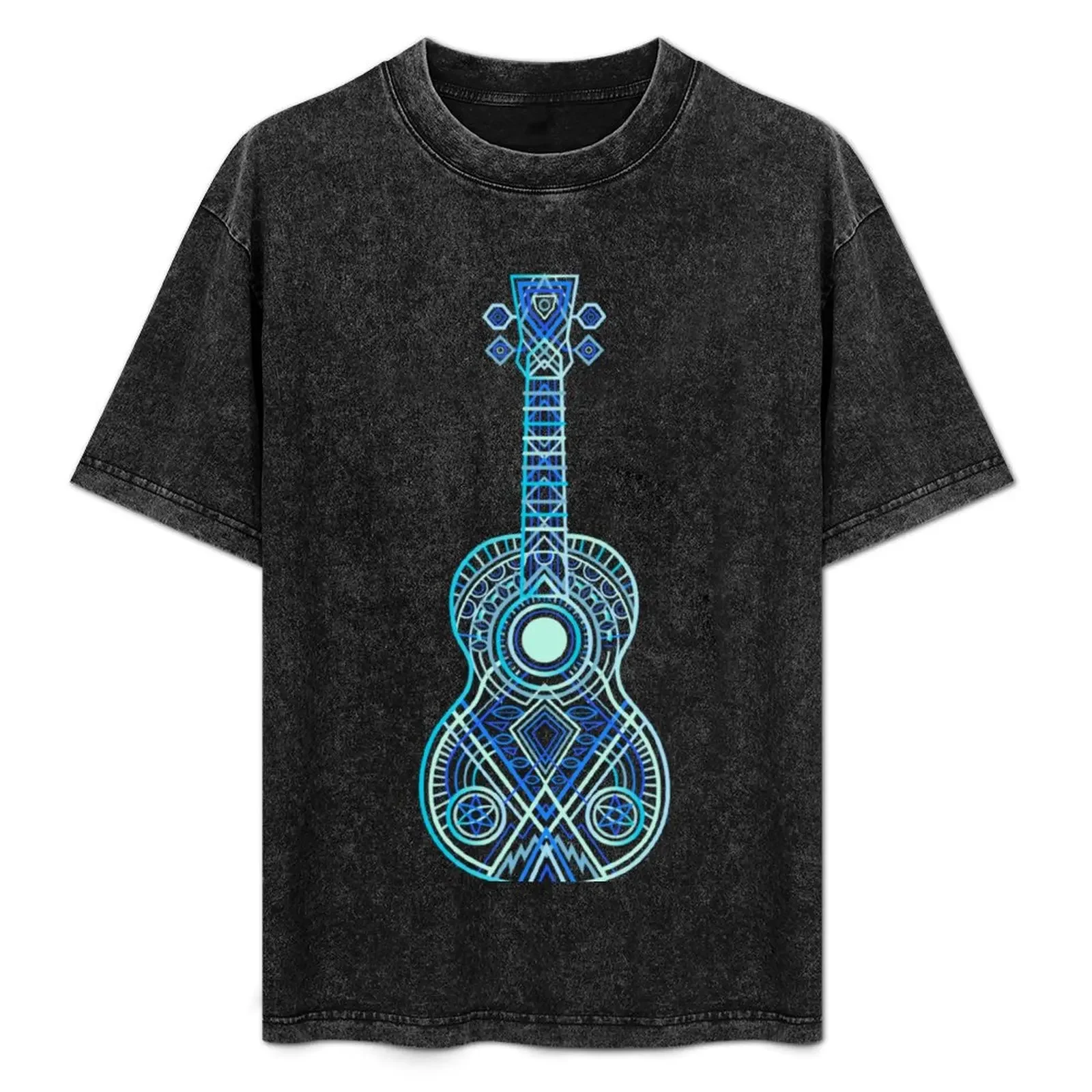 NO TEXTS 2023 String Theorys 1 Bright Blues 100 Days of Ukuleles T-Shirt quick drying blanks mens cotton t shirts