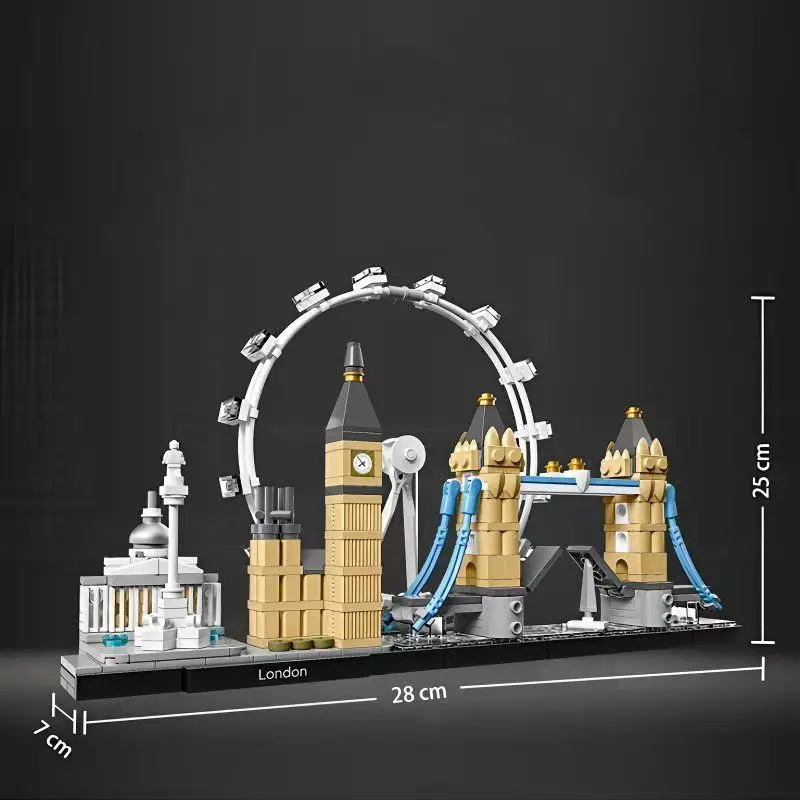 MINISO 468 قطعة 10678 مجموعة الهندسة المعمارية للمدينة جسر برج لندن بيغ بن ألعاب تجميع إبداعية متوافقة مع مدينة Lepining #4