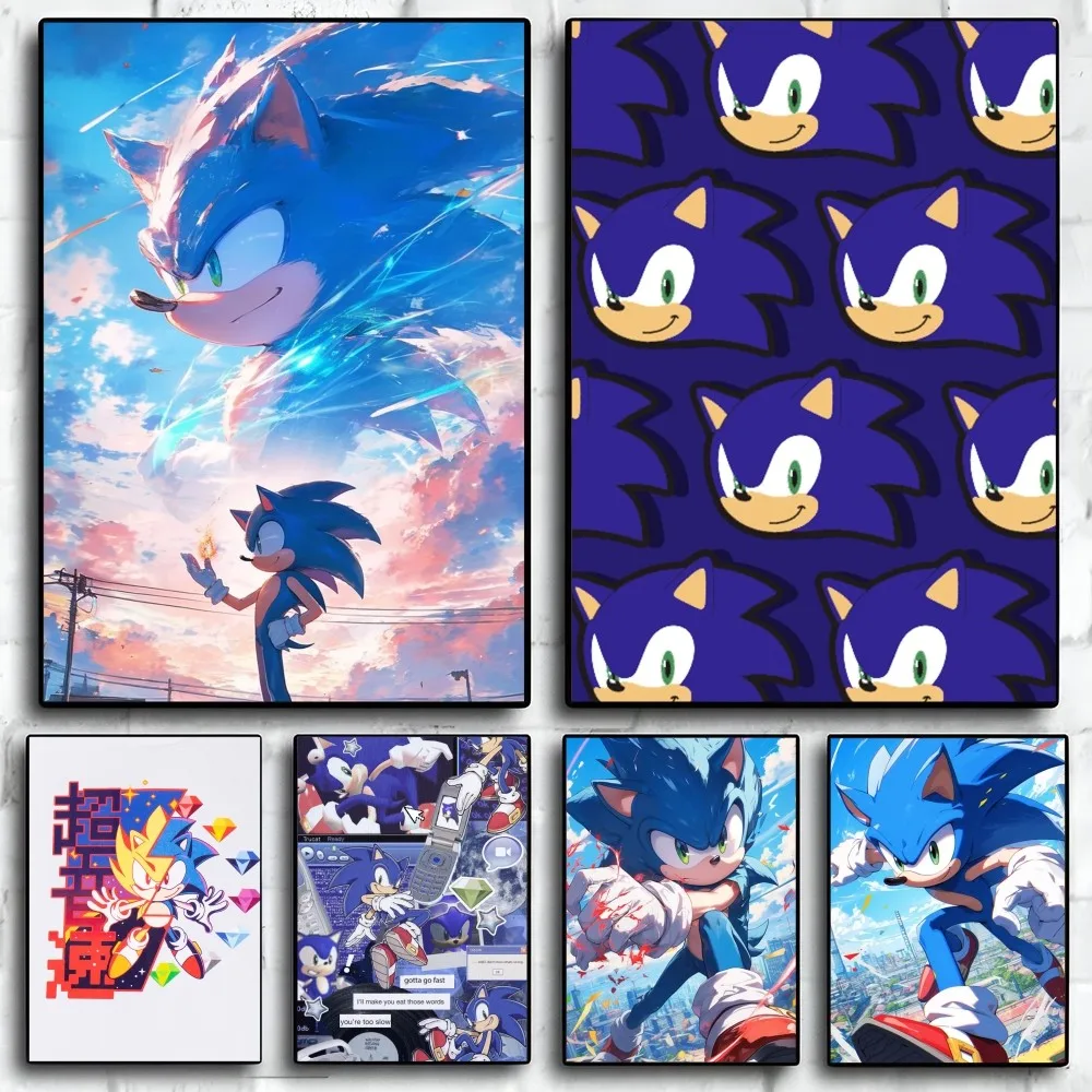 Anime S-Sonic Poster Paper Print Home Living Room Bedroom Entrance Bar Restaurant Cafe Art Painting Decoration