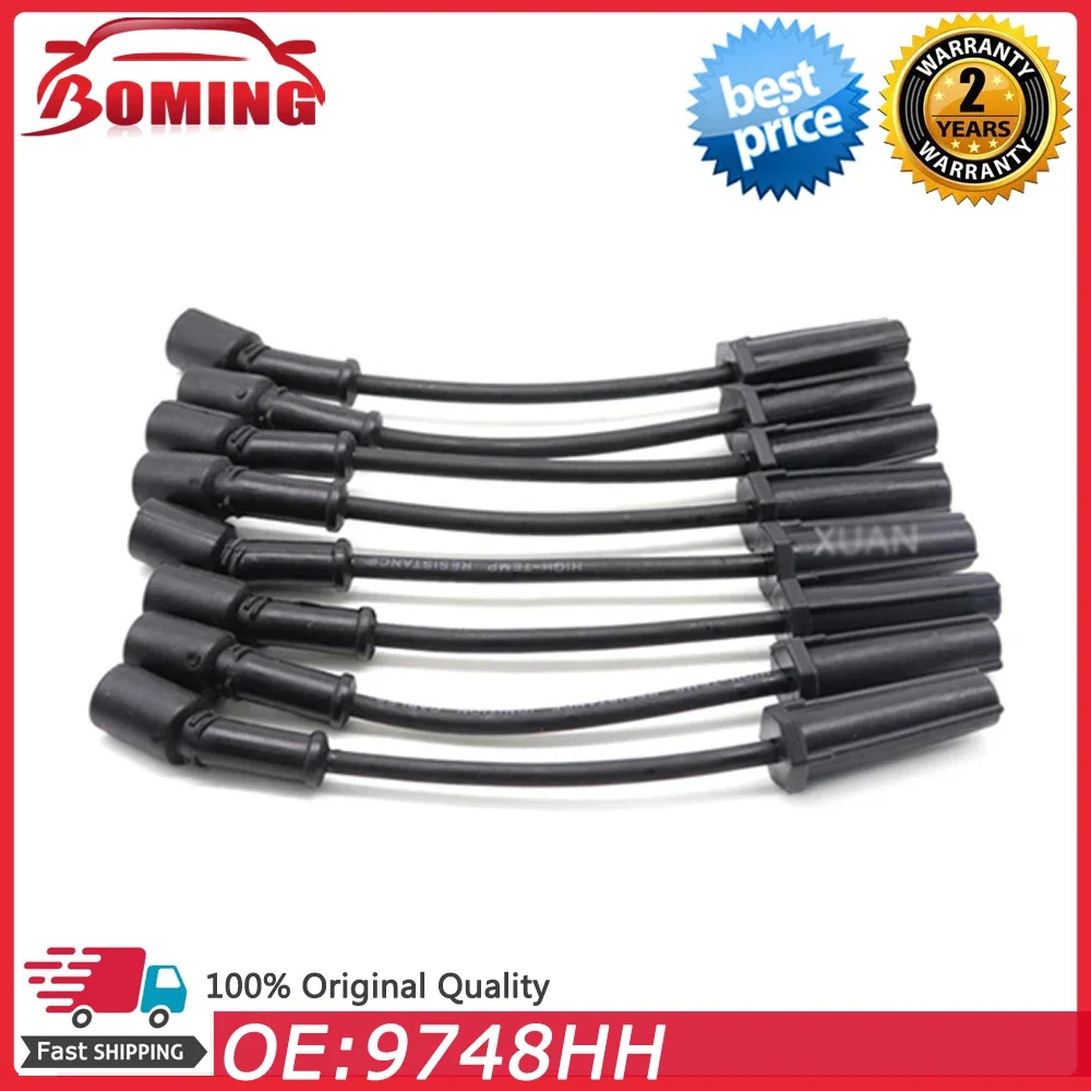 

9748HH 8PCS Ignition Spark Plug Wire Kit Set Cable For CADILLAC ESCALADE CHEVROLET AVALANCHE SILVERADO SUBURBAN TAHOE GMC HUMMER