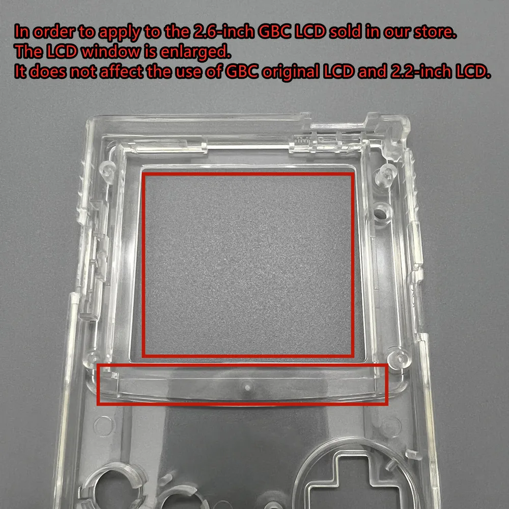 High Quality Shell Kit for Gameboy COLOR GBC. Suitable for GBC 2.6-inch 2.45-inch 2.2-inch LCD