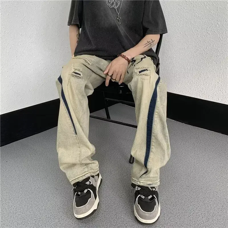 

Loose Men's Jeans Baggy Classic Cheap Trousers Trend 2025 Luxury Fashion Harajuku Korean Autumn Y 2k Vintage Male Cowboy Pants