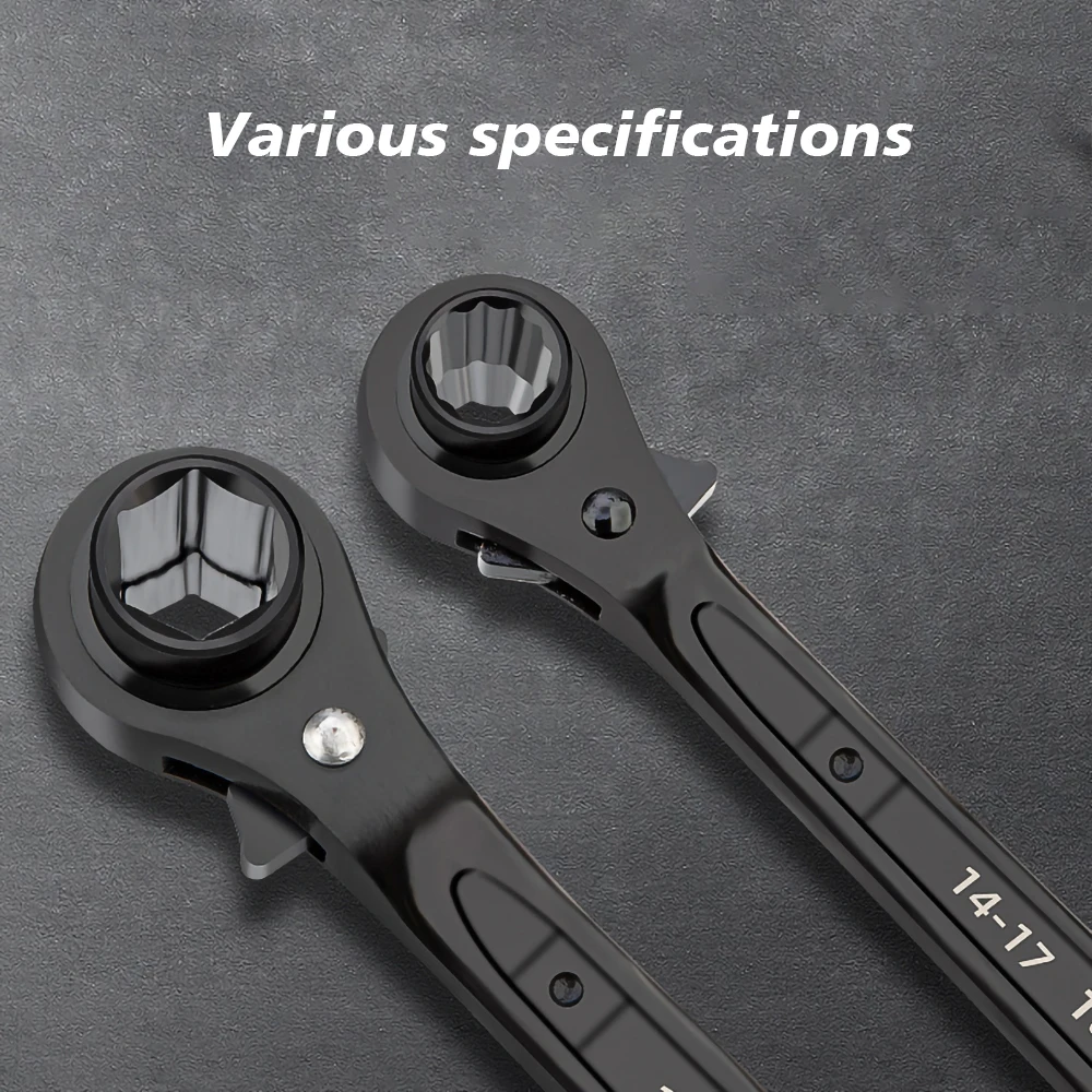 4in1 High hardness industry Hex Key Ratchet Wrench, Double-Sided Multifunctional Adjustable direction  Very Useful for Easy Work