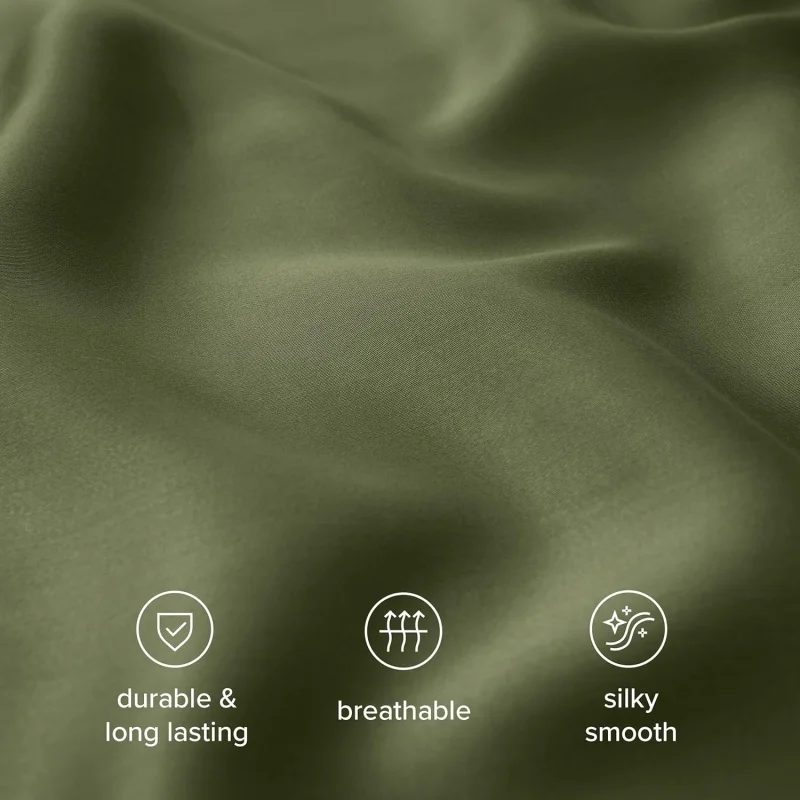 Green Bamboo Pillowcase 20*36 inch For Hot Sleepers Egyptian Fiber Mixed Bedding Decor Long Pillowslip 51*91cm*2pcs US King