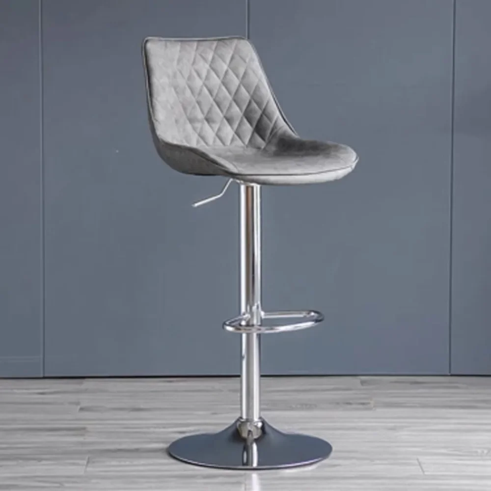 

Modern minimalist lifting and rotating front desk bar chair backrest light luxury household high footed stool bar chair