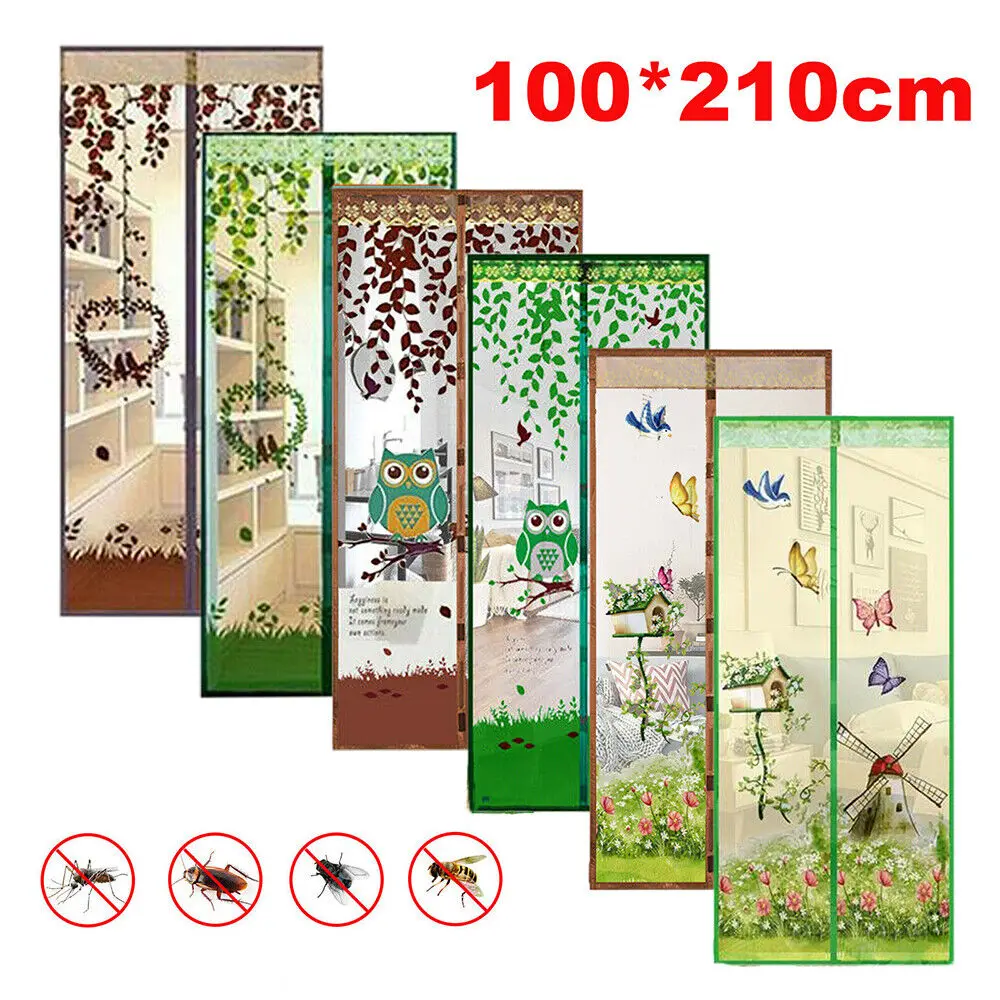 1pc Magnetic Automatic Closing Door Curtain Bug Insect Fly Mosquito Net Invisible Partition Anti-Mosquito Mesh Door Curtain