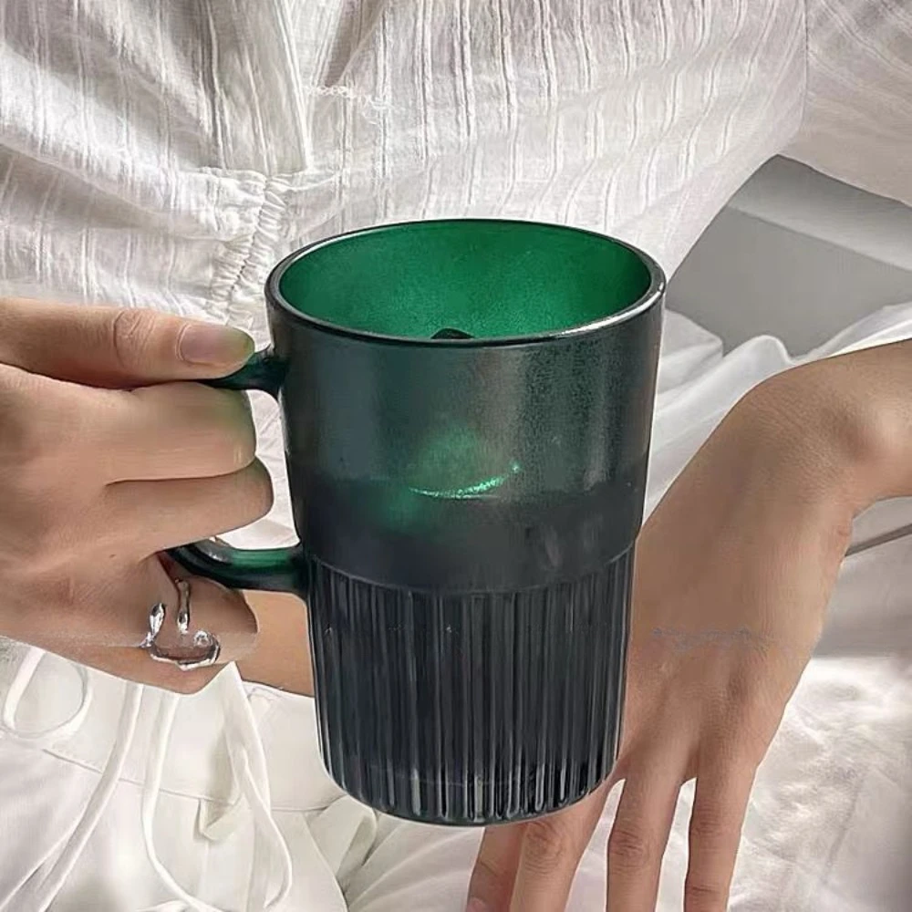 Emerald Medieval Glass Cup Ins Niche Premium Ice Coffee Cup Water Cup Juice Cup Beer Cup Mug Coffee Mug  Cups