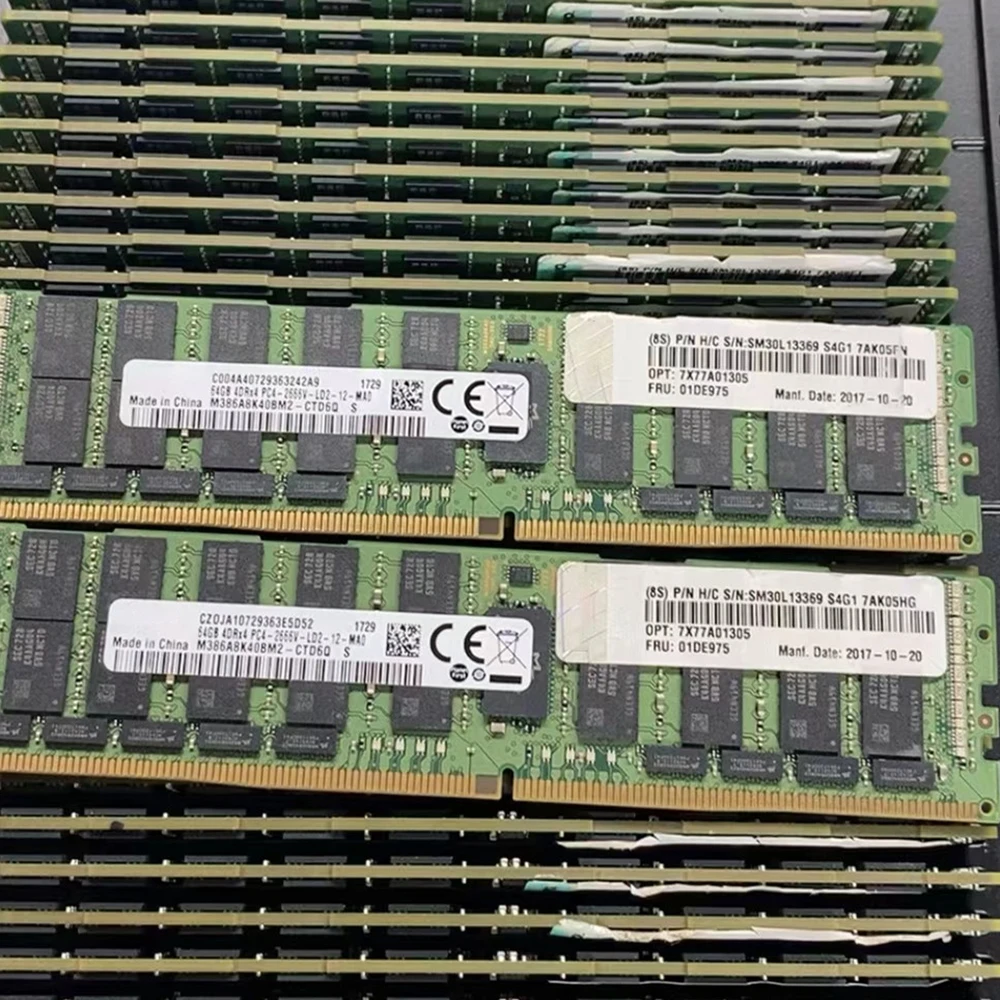 1 قطعة ذاكرة الخادم لينوفو 01DE975 7X77A01305 64GB 64G 4DRX4 DDR4 PC4-2666V