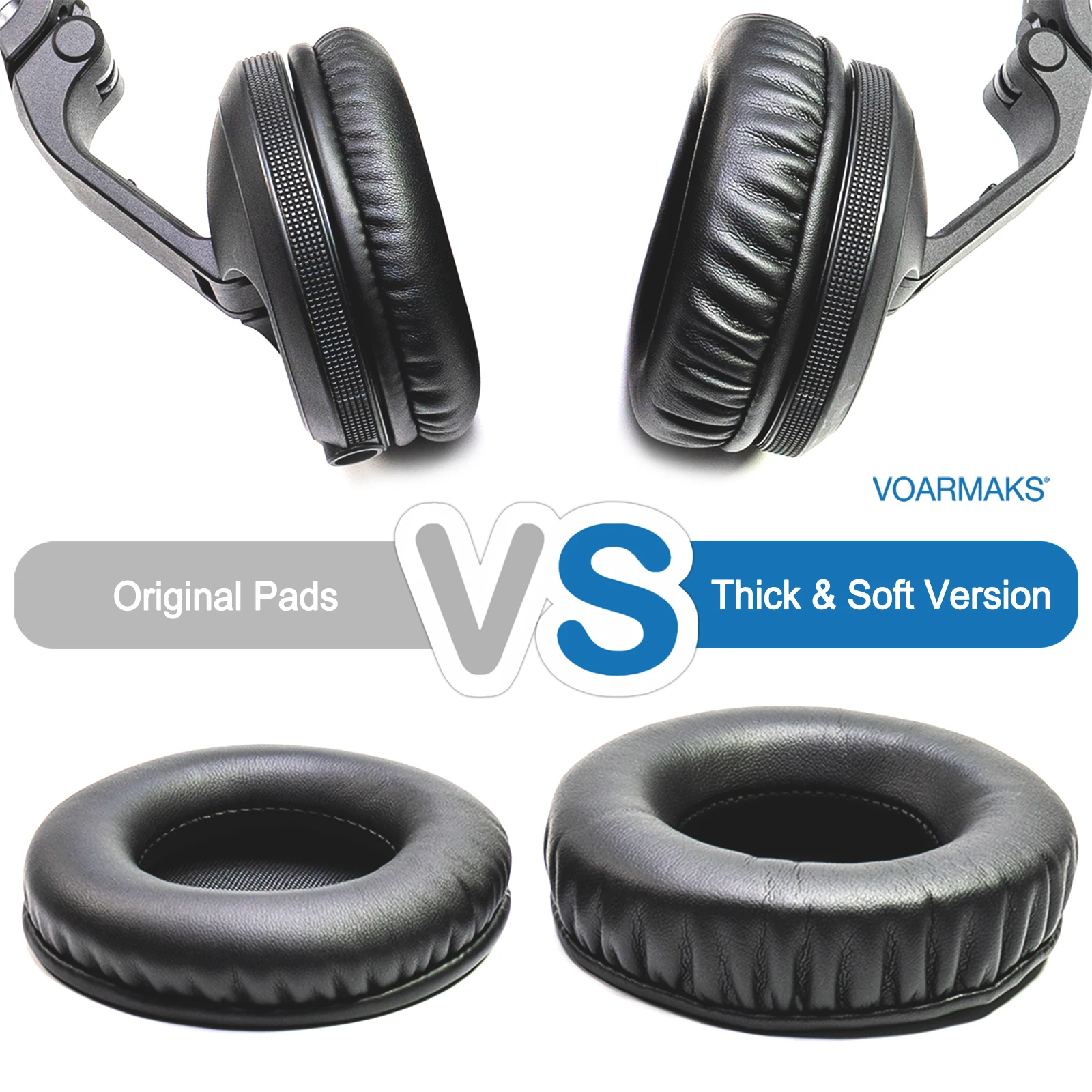 HDJ X5 X7 X10 Replacement Ear Pads For Pioneer HDJ-X7 HDJ-X5 HDJ-X10 DJ Headphones Premium Protein Leather