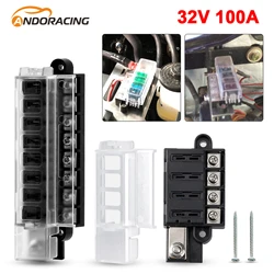 12V 24V Car Fuse Accessory 4/8 Way Car Truck Circuit Fuse Box Circuit Breaker Blade Fuses Circuit Standard ATO